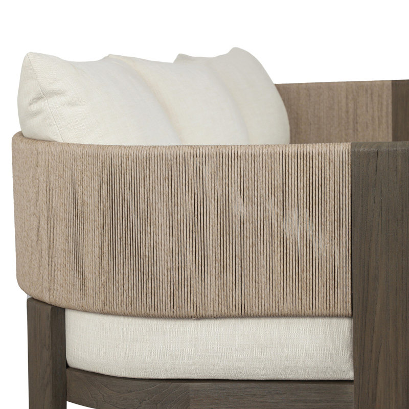 Delancy Outdoor 2PC Sectional-LAF Chaise-Vergo Cream, Left Hand Facing