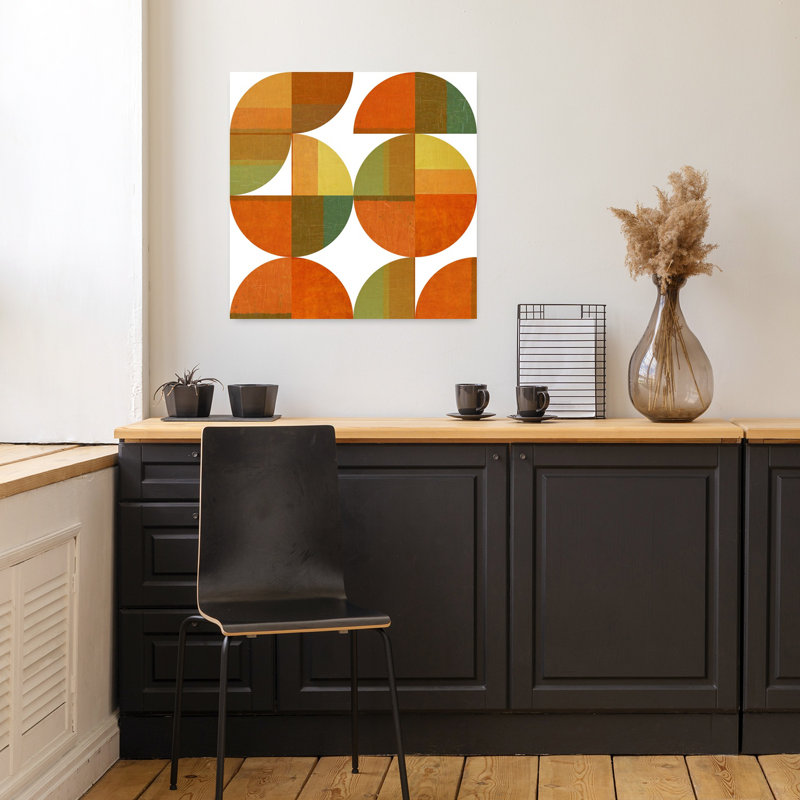 Four Suns Quartered, art abstrait contemporain, H 18 po x l 18 po