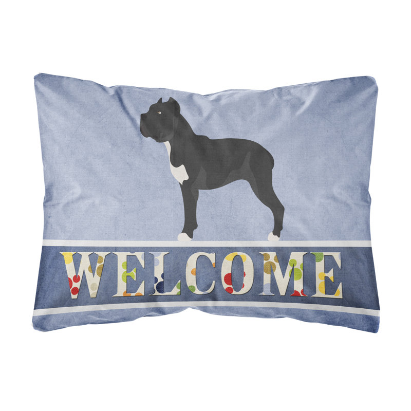  Coussin décoratif intérieur / extérieur Cane Corso Welcome