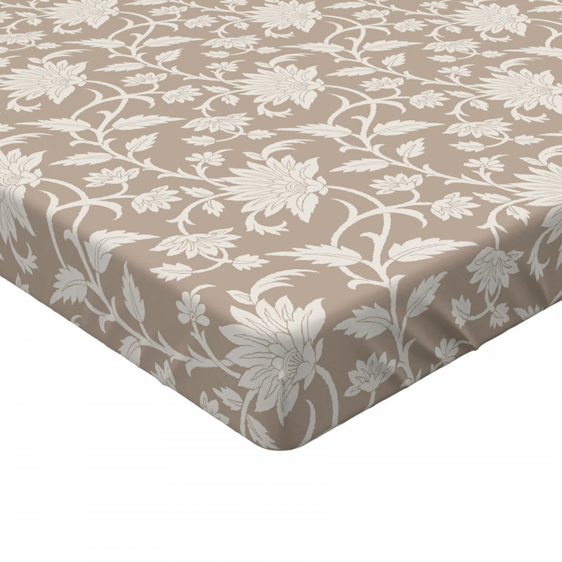 Microfiber Floral Fitted Sheet, Full Fitted Sheet