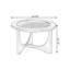 Table basse ronde en verre trempé brun