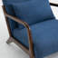 Chaise d'appoint Mid-Century moderne avec structure en bois, chaises de salon rembourrées avec coussin de taille, fauteuil de lecture pour véranda de chambre-2943456-2943459
