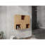 Armoire latérale de salle de bain 36 po, portes à fermeture douce, conception à fixation flottante, chêne imitation-931272473
