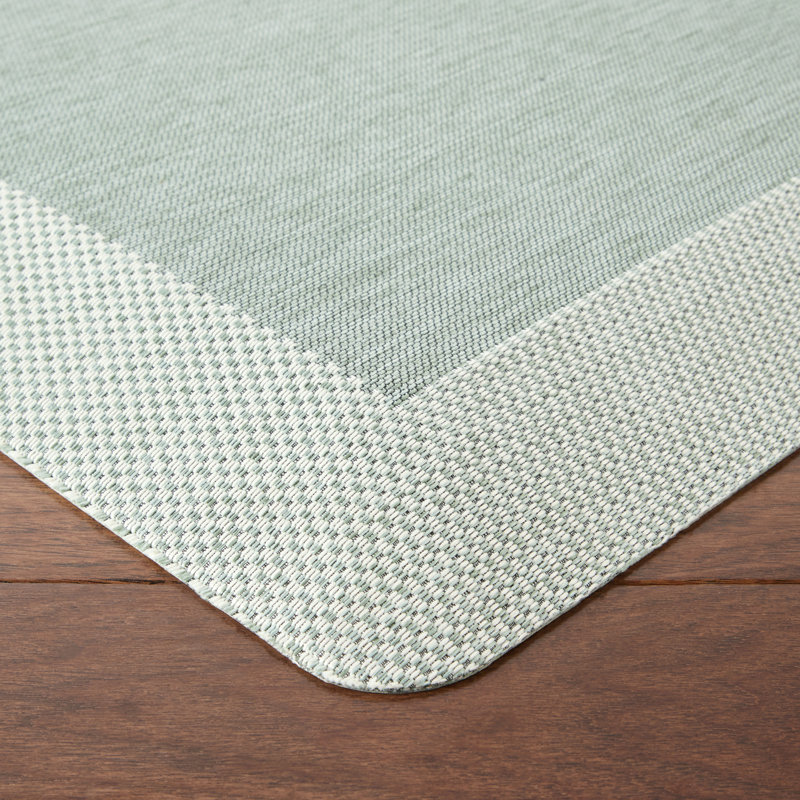 Martha Stewart Mira Modern Heathered Anti-Fatigue Air-Infused Kitchen Mat, Rectangle 1' 8" x 3'3", Green