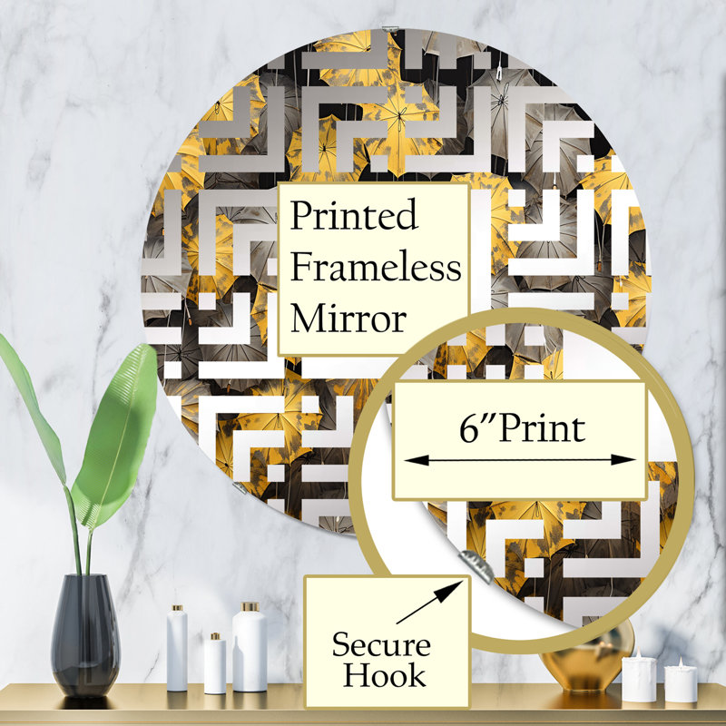 Miroir mural rond, 31,4 po x 31,4 po