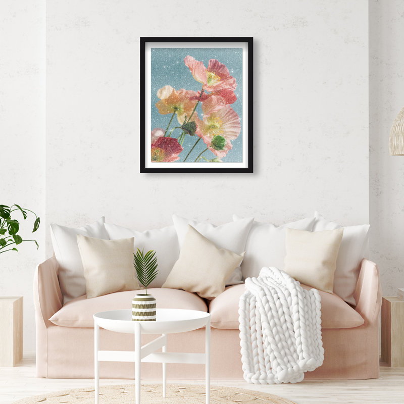 Poppy Bloom III Shadowbox Floral & Botanical Print by Oliver Gal, Black Frame, 16 x 20, 21.5"H x 25.5"W, Black Shadowbox