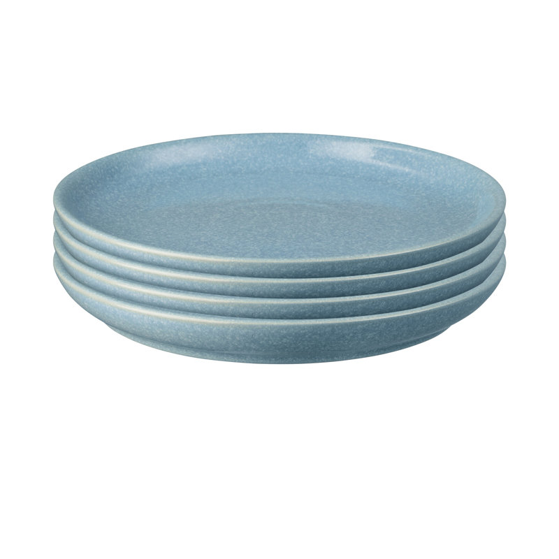 Denby Elements Medium Coupe Plates, Blue