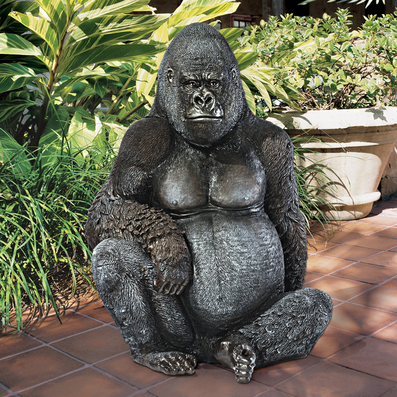 Western Lowland Gorilla Giant Great Ape Statue