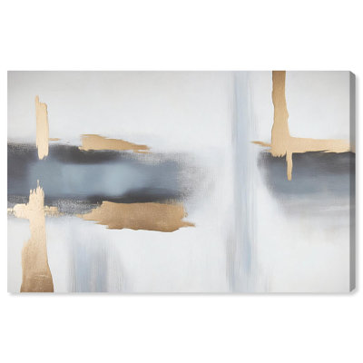 Art Remedy, toile abstraite minimaliste, vortex doré I