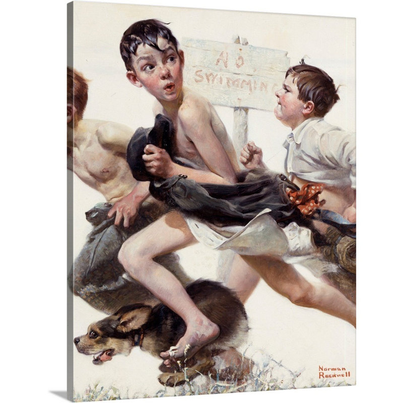 Norman Rockwell, Toile tendue, H 30 po x l 24 po x P 1,25 po