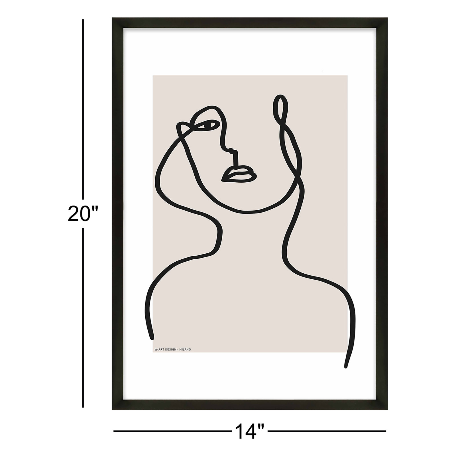 Figure And Form 3 by Romina Gadler, Black Framed Paper, 20" H x 14" W x 1.25" D