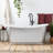 Dorset 66" Cast Iron Soaking Double Slipper Freestanding Tub with Drain and Overflow-102793536