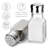 Salt and Pepper Shakers Glass Set, Clear Home and Kitchen Design with Stainless Steel Lids