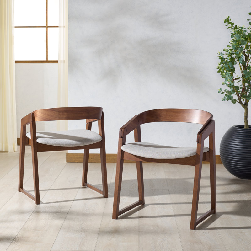 Chaise en bois Hildabryna, Gris