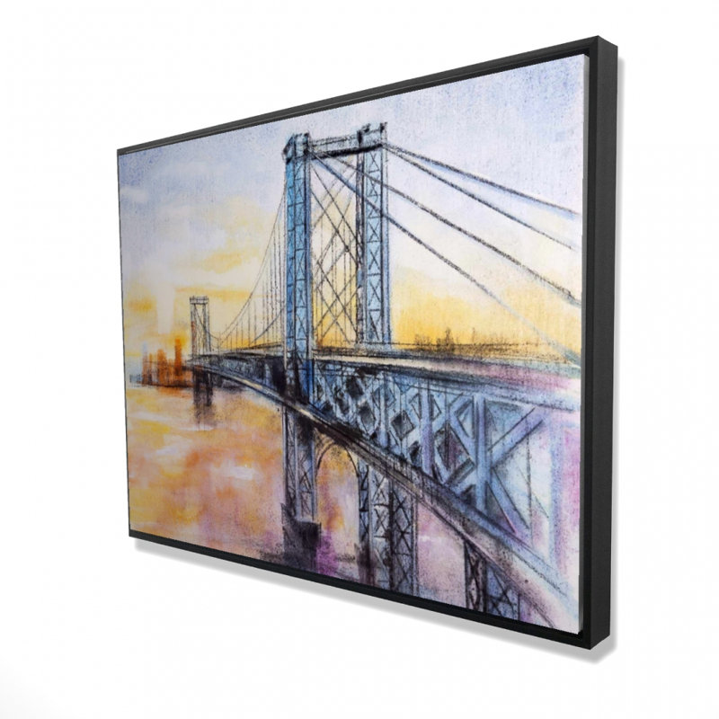 Abstract Brooklyn Bridge Print On Canvas
