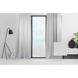 Polyester Sheer Curtain Panel Pair