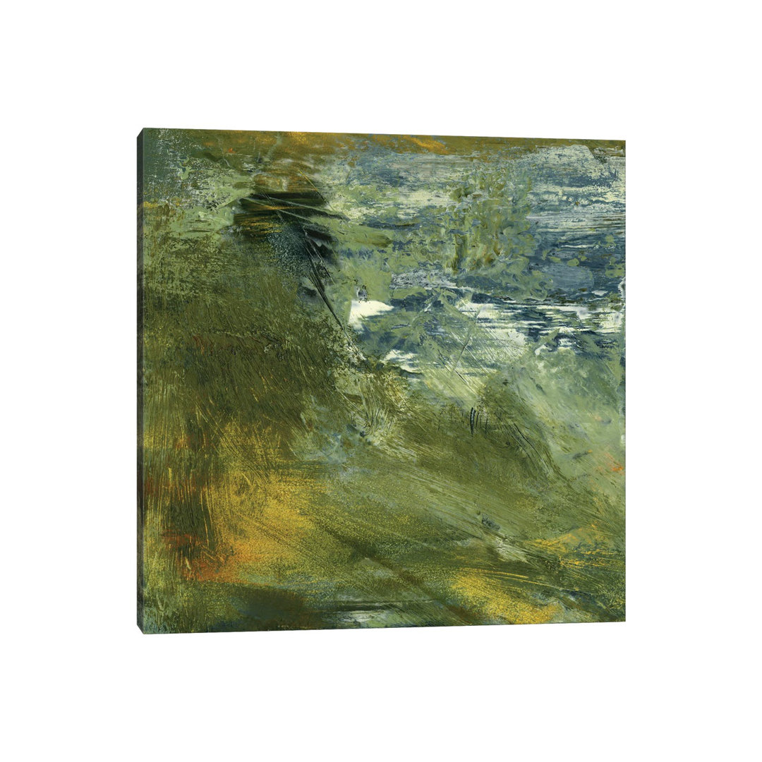 Encaustic Tile In Green I von Sharon Gordon - Galerie-umwickelte Leinwand Giclée auf Leinwand