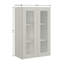 HOMEIBRO Cozy Design, meuble mural standard en contreplaqué, prêt à assembler, 61 cm (L) x 30,5 cm (P) x 91,5 cm (H), couleur gris tourterelle.-1615484786-1615484795
