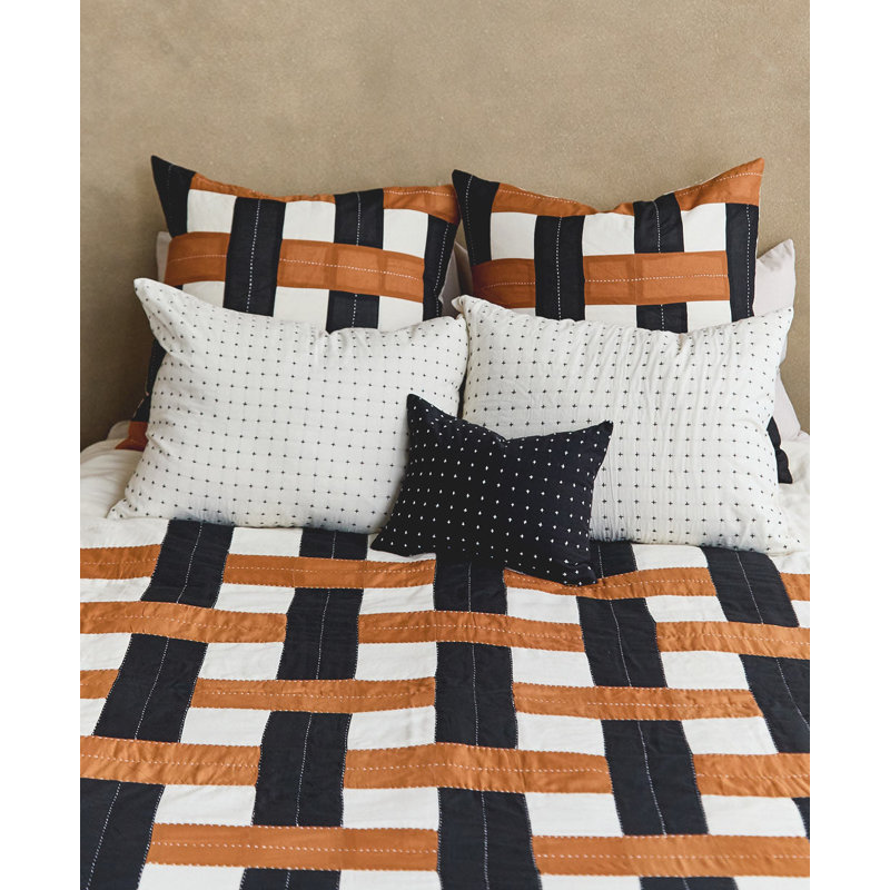 Woven Patchwork Quilt Bedding, Queen Quilt 
