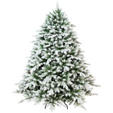Real Touch Mountain Pearl Flocked Artificial Christmas Tree - 6.5' - Unlit