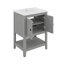 Armoire de meuble-lavabo simple 24 po avec portes et tablette ouverte 24 po-782796455