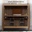 Bibliothèque en rotin d'inspiration bohémienne avec armoire de rangement et tablettes réglables-102716428-122534209