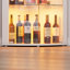 Vitrine d'angle avec portes en verre et lumières à DEL, porte-bouteilles de 62,6 po avec porte-verres, présentoir pour objets de collection