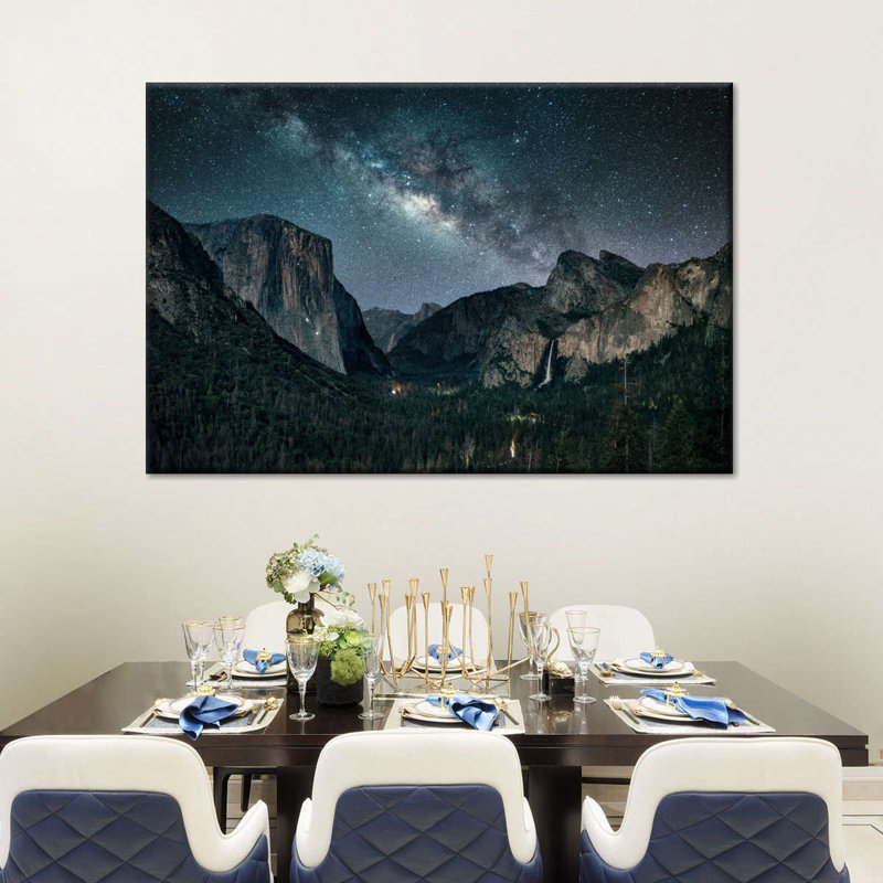 Stargazing At Yosemite sur impression sur toile, H 8 po x l 12 po x P 1 po