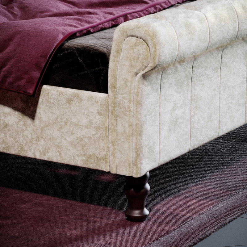 Barr Upholstered Bed, Double (4'6), Oyster