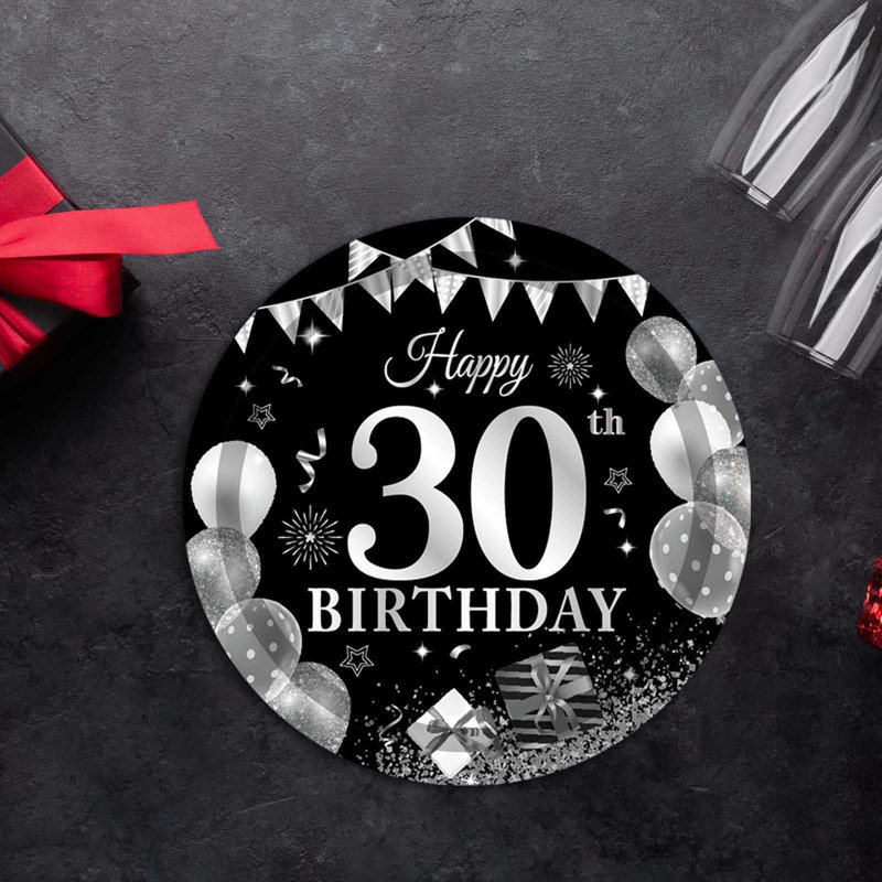 ensemble de vaisselle jetable 30th Birthday Party, B