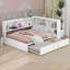 Lit de jour en métal avec couchette, armoires de rangement et ports USB Gouet-141723600