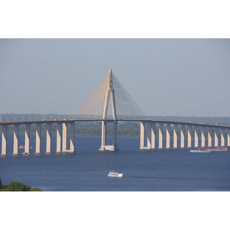 Pont sur la rivière Amazone par Ifrpilot - photographie sur toile tendue, H 12 po x l 18 po