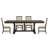 Extendable Trestle Dining Table With 2 Upholstered Benches And 2 Upholstered Side Chairs-2003290298