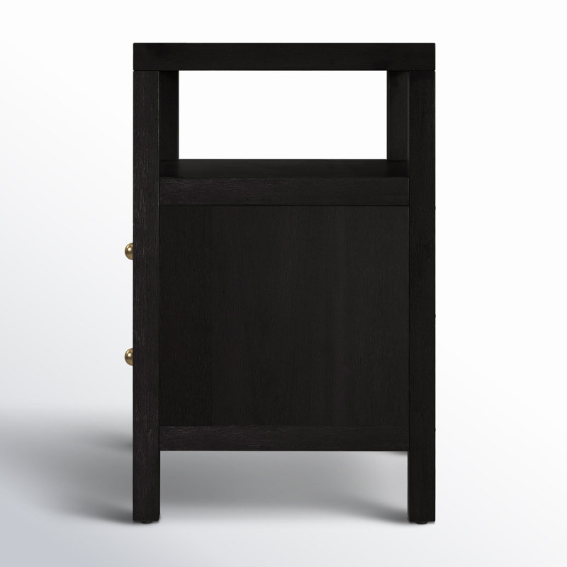 Nora 2-Drawer Nightstand, Antique Coffee