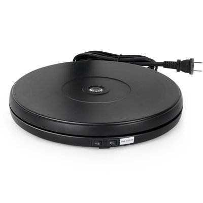 LED Black Rotating Display Stand 360 Degree Turntable Photography Display&Power Cord