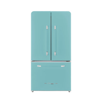 Unique Appliances Classic Retro 36" 21.4 Cubic Feet Energy Star French Door Refrigerator with Internal Ice Dispenser