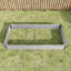 2 pots de jardin rectangulaires surélevés en métal 8 x 4 x 1 pi argent-130551003-130551006