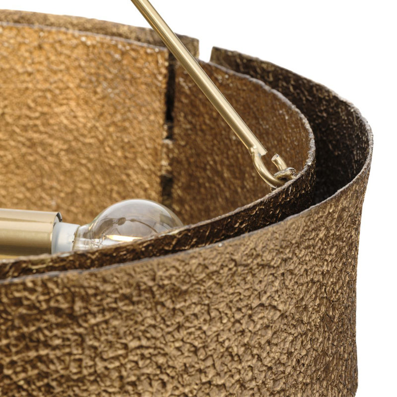 Lusail 4 - Light Soft Gold Drum Pendant