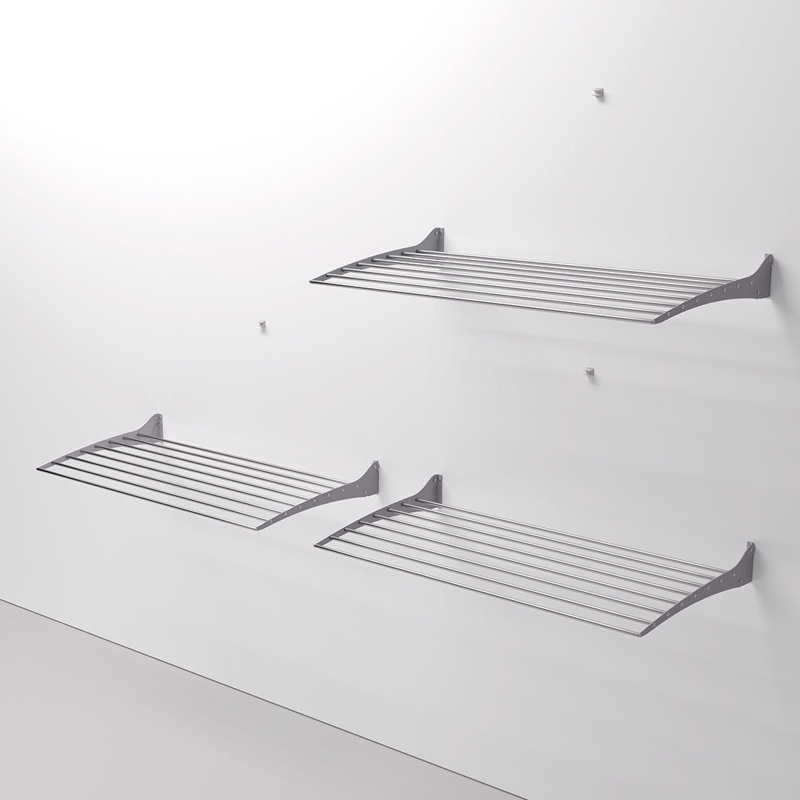 Foxydry Fold, Wall Mounted Clothes Drying Rack, 80cm H x 38cm W x 17cm D