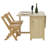 46" Solid Wood Foldable Dining Table Set with 4 Chairs and Clever Storage – Enhance Style and Space Efficiency