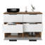 Commode 4 tiroirs Kaia, plateau supérieur - pin / blanc-79048337