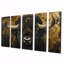 Noir et or, portrait de bison Glory I - ensemble d'art mural animal Buffalo-1240531218