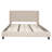 Aluino Tufted Upholstered Platform Bed w/ Accent Nail Trimmed Extended Sides-678480902-678480898