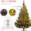 Arbre de Noël artificiel de 7 pi, look avec 2931 pointes, 310 lumières à DEL, installation facile, pour les lumières de bureau, différents modes, assemblage, flamme