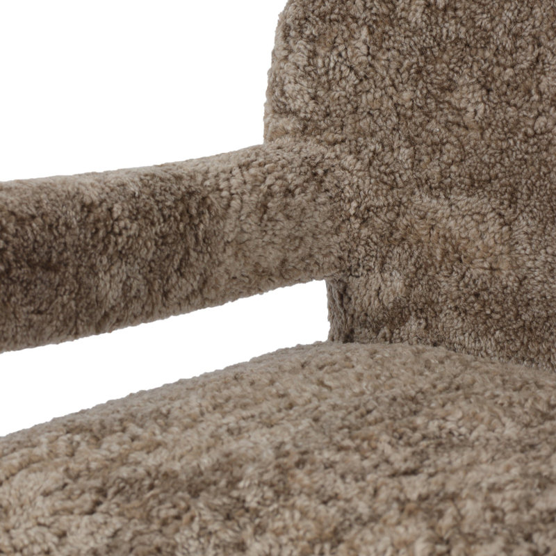 Vieira Gabriette Chair Armchair, Taupe Shearling
