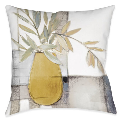 Coussin décoratif intérieur sauge moutarde
