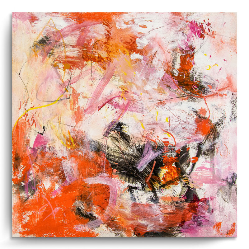 Abstract Celebration by - Wrapped Canvas Print, 16" H x 16" W