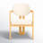 Granita Upholstered Back Arm Chair in White