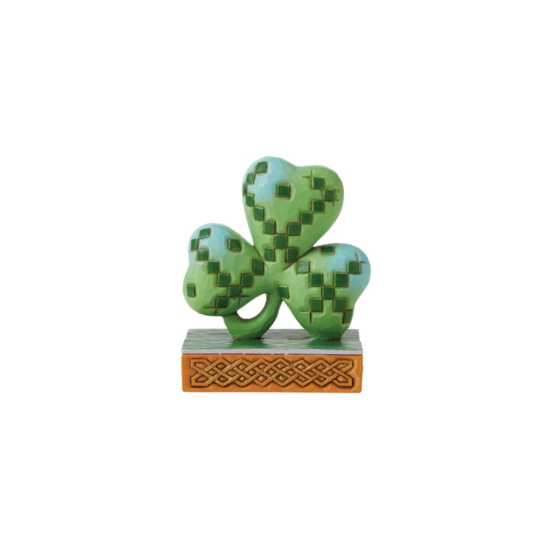 Jim Shore Heartwood Creek Figurine Shamrock Mini Figurine 3.5in H