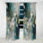 Golden Blue Marble Flowers I - Floral Curtain - Blackout Floral Curtain - 1 Panels-107540750